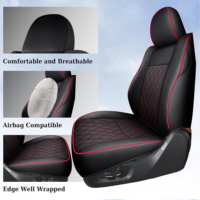 Seat Covers for Toyota Tacoma — Full Set — Red