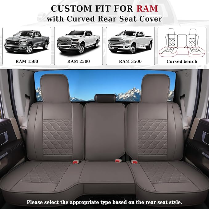 Seat Covers for Multiple Vehicles — Full Set — Coffee