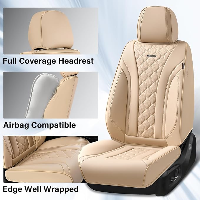 Universal Seat Covers — Full Set — Beige