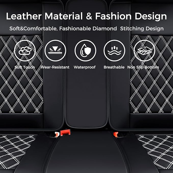 Universal Seat Covers — Black / White