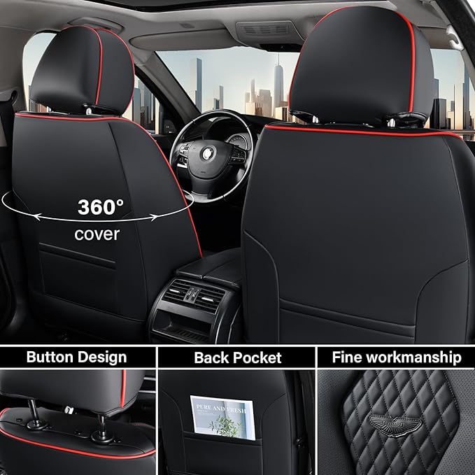 Universal Seat Covers — Front Seat — Black