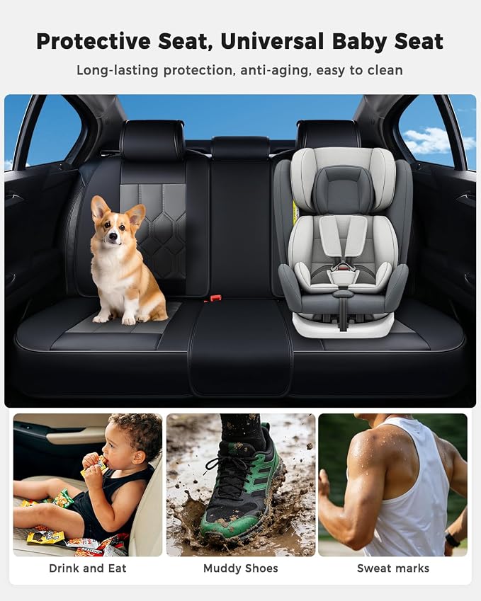Universal Seat Covers — Black / Gray