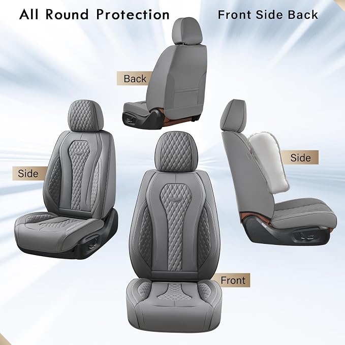 Universal Seat Covers — Front Seat — Gray