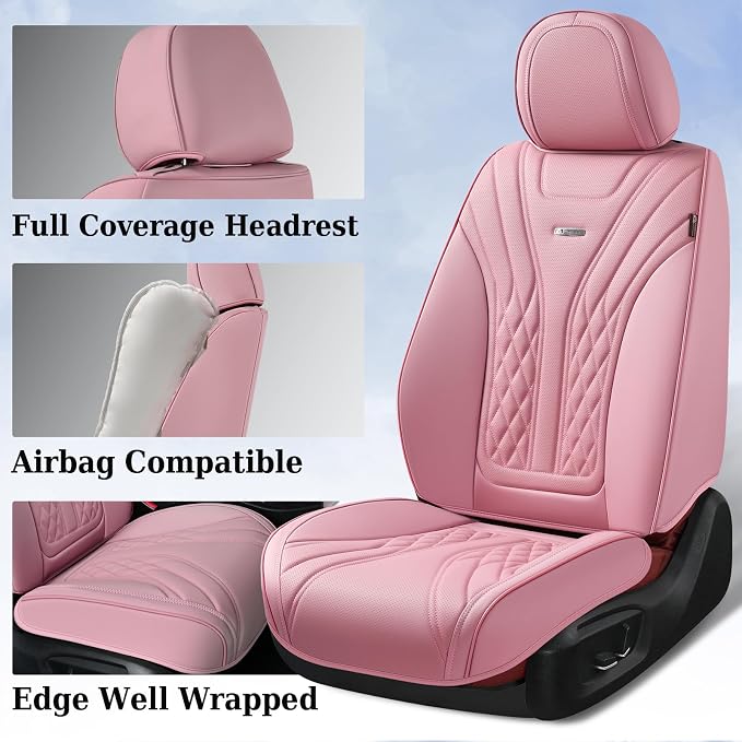 Universal Seat Covers — Full Set — Pink