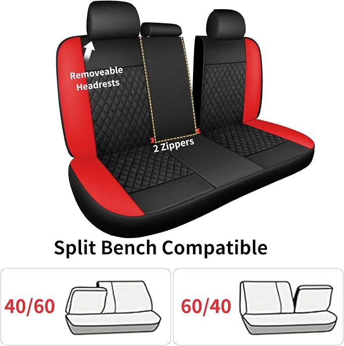 Universal Faux Leather Seat Covers — Full Set
