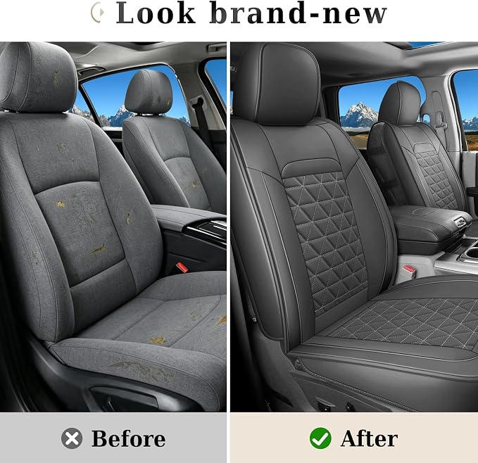 Seat Covers for Multiple Vehicles — Full Set — Gray