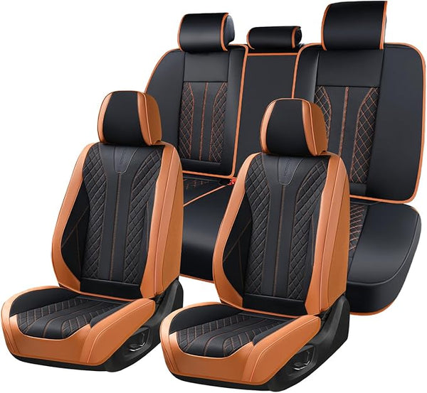 Universal Seat Covers — Full Set — Brown / Black