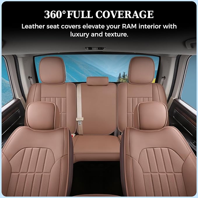 Seat Covers for Multiple Vehicles — Full Set — Brown