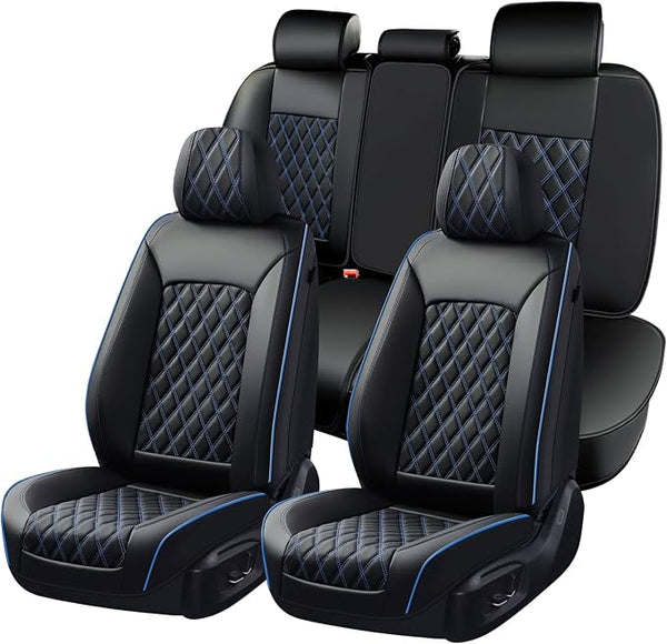 Universal Seat Covers — Full Set — Blue / Black