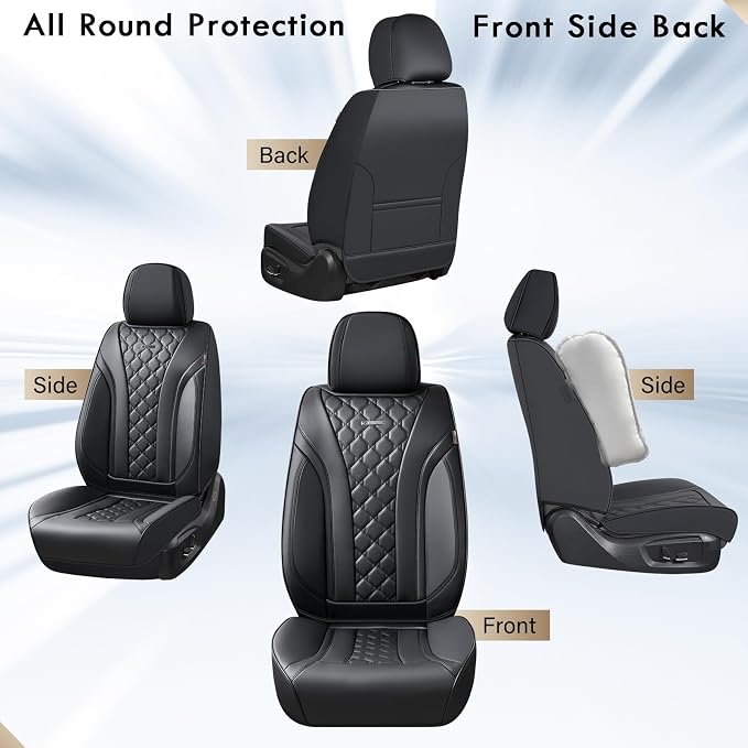Universal Seat Covers — Front Seat — Black