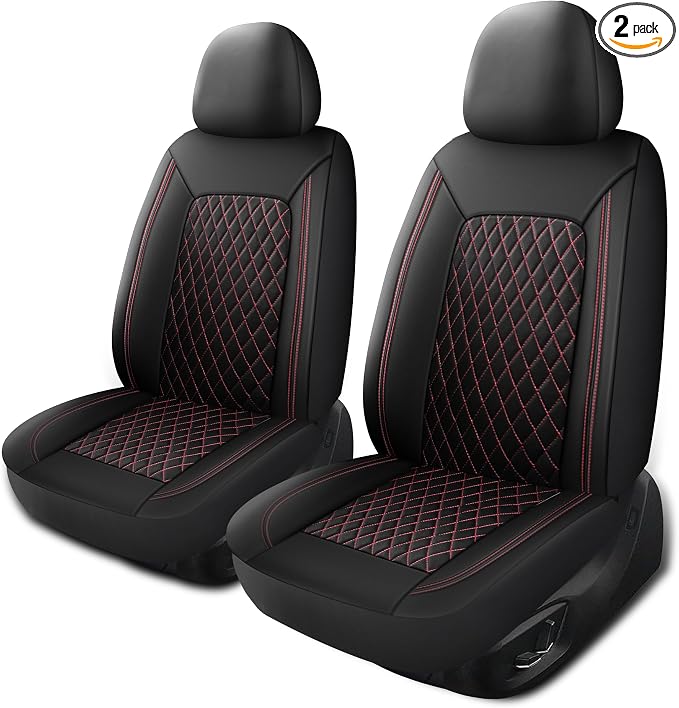 Universal Faux Leather Seat Covers — Front Seat