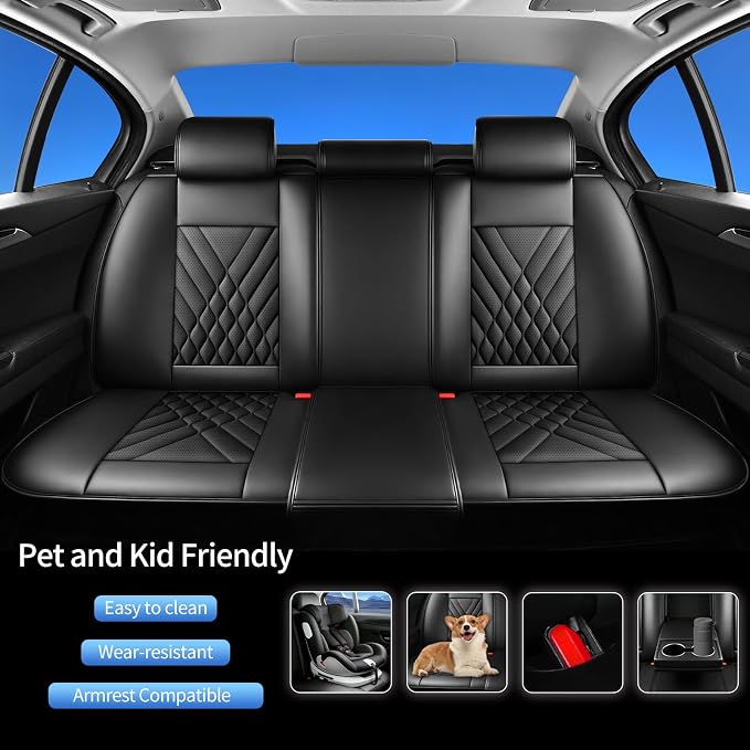 Seat Covers for Nissan Versa — Full Set — Black