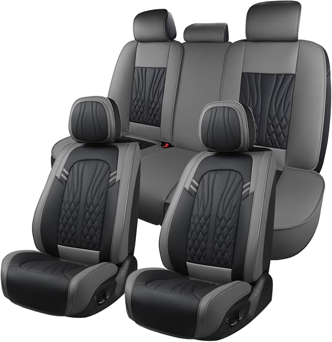 Universal Seat Covers — Full Set — Gray / Black