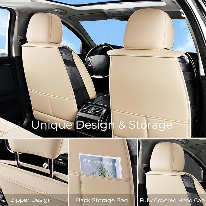 Universal Seat Covers — Full Set — Beige