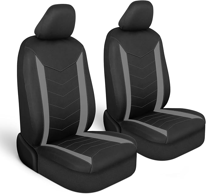 Neoprene Car Seat Covers — Front Seat — Gray