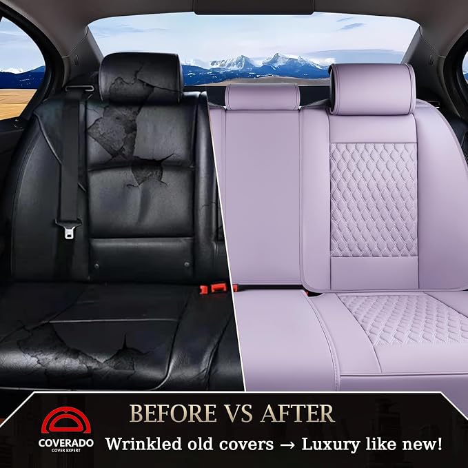 Universal Seat Covers — Rear Seat — Purple