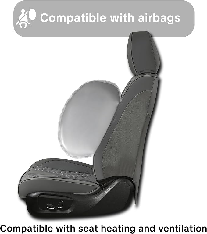 Universal Seat Covers — Full Set — Gray