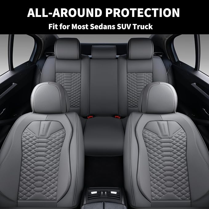 Universal Seat Covers — Full Set — Gray