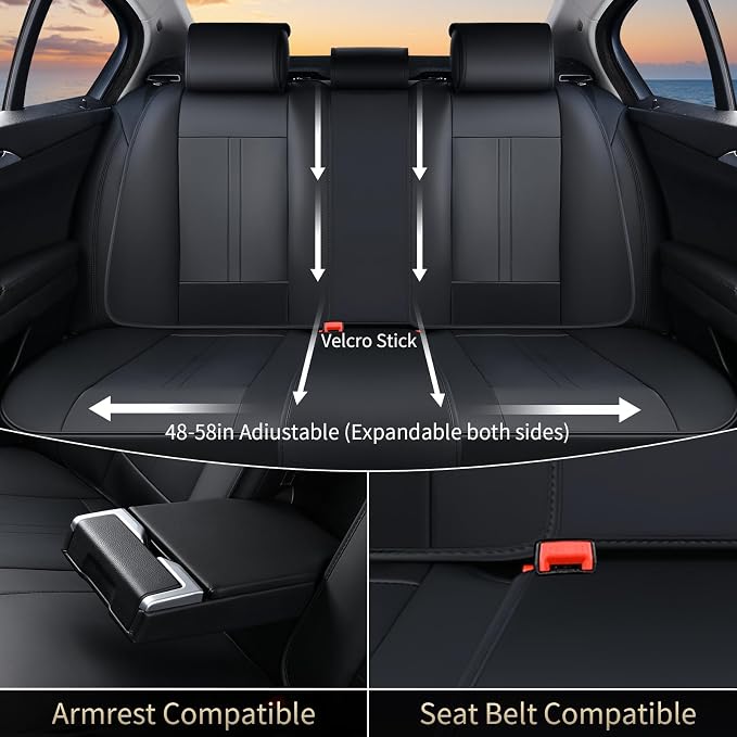 Universal Seat Covers — Full Set — Black