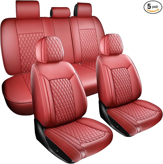 Universal Seat Covers — Full Set — Red