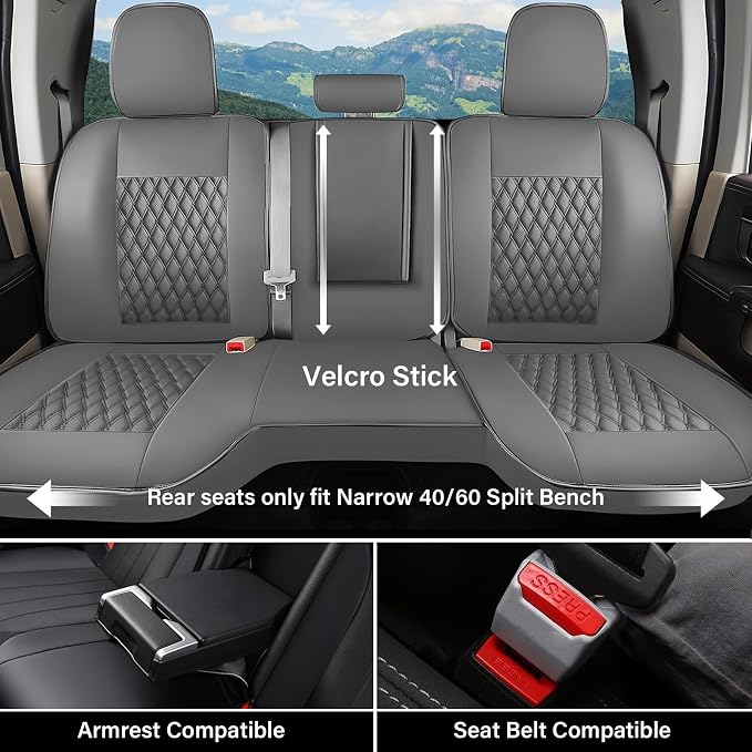 Seat Covers for Chevrolet Silverado / GMC Sierra — Full Set — Gray