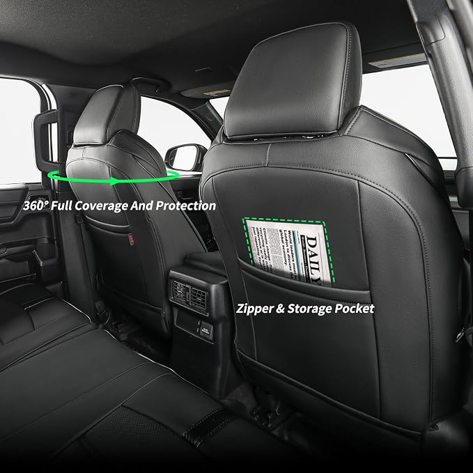 Seat Covers for Toyota Tacoma — Full Set — Black