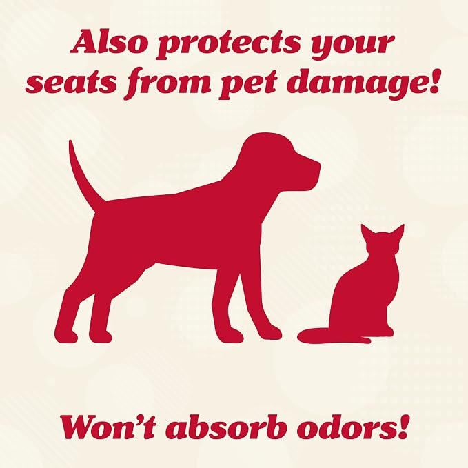 Child Car Seat Protector — Black / Red