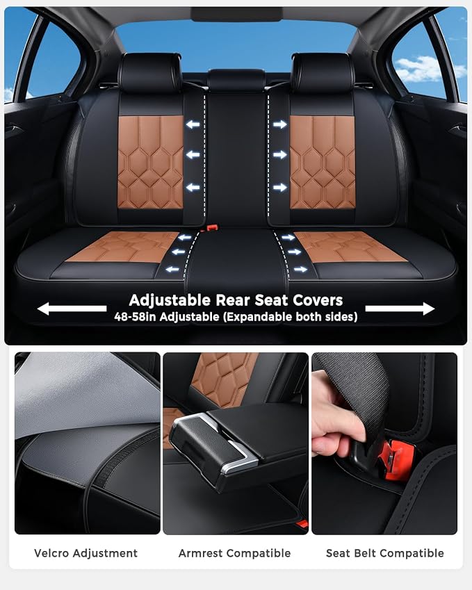 Universal Seat Covers — Black / Brown