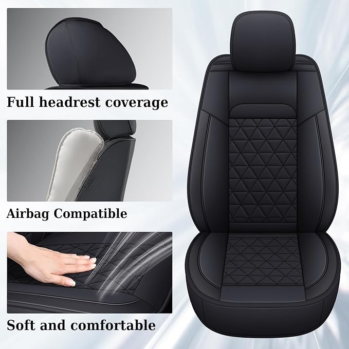 Seat Covers for Multiple Vehicles — Full Set — Black