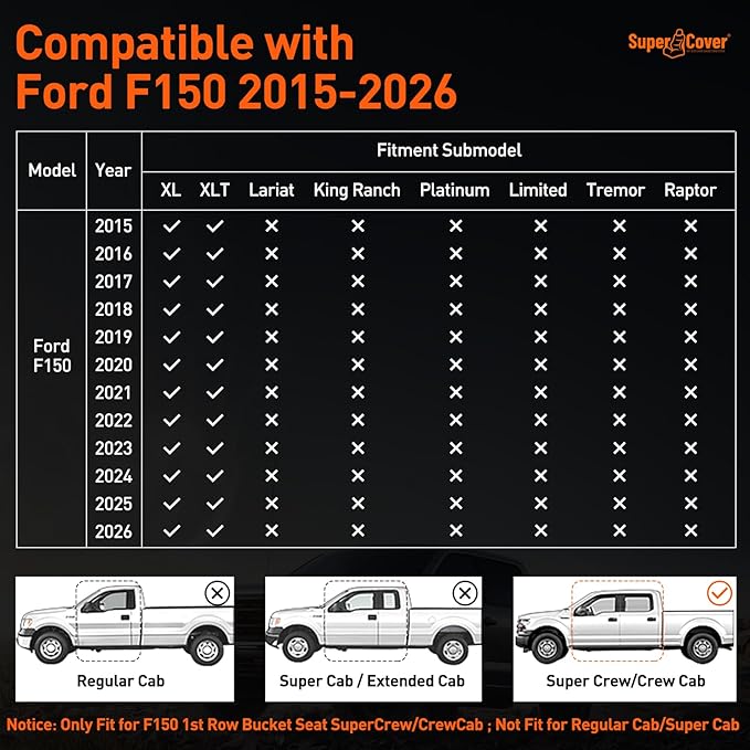 Seat Covers for Ford F-150 — Full Set