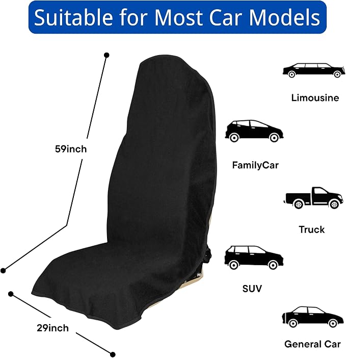 Car Seat Covers — Front Seat — Black