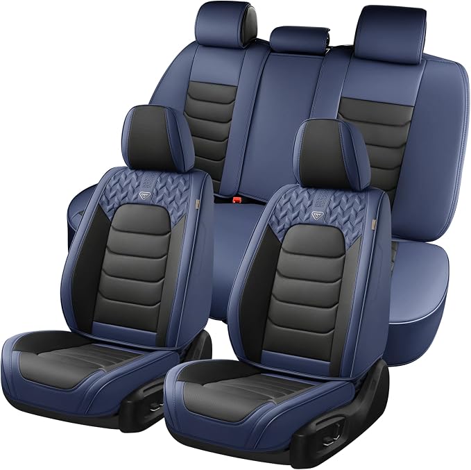 Car Seat Covers — Full Set — Blue / Black
