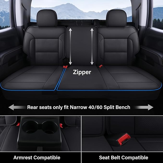 Faux Leather Seat Covers for Chevrolet Silverado / GMC Sierra — Full Set