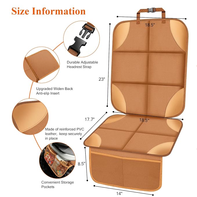 Child Car Seat Protector — Tan
