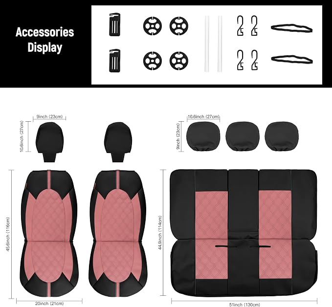 Universal Faux Leather Seat Covers — Front Seat