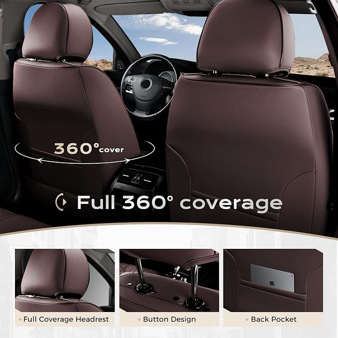 Universal Seat Covers — Front Seat — Coffee