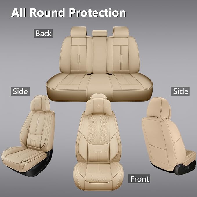 Universal Seat Covers — Full Set — Beige