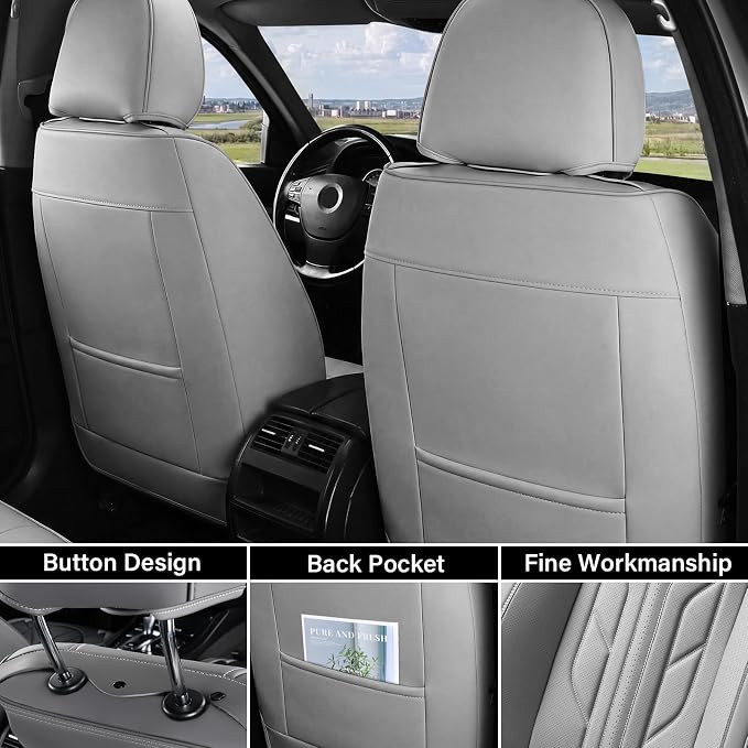 Universal Seat Covers — Full Set — Gray