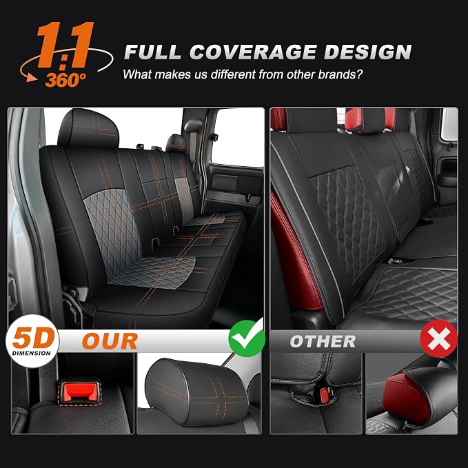 Seat Covers for Chevrolet Silverado / GMC Sierra — Full Set — Black / Gray