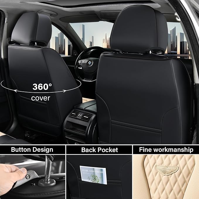 Universal Seat Covers — Front Seat — Beige