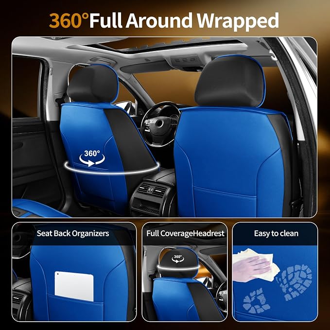 Seat Covers for Nissan Leaf — Full Set — Blue