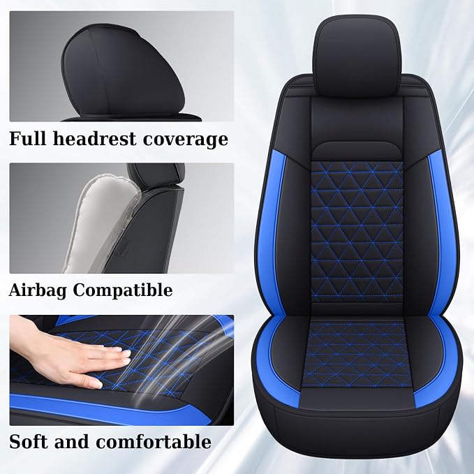 Seat Covers for Multiple Vehicles — Front Seat — Blue