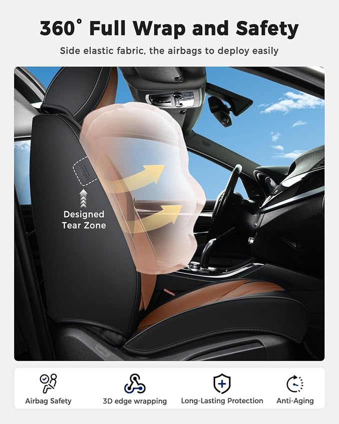 Universal Seat Covers — Black / Brown