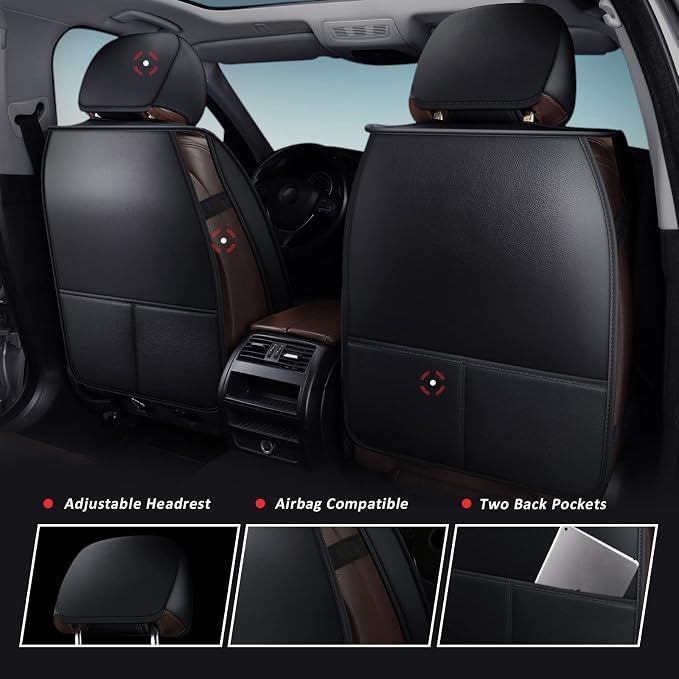 Car Seat Covers — Front Seat — Black / Red