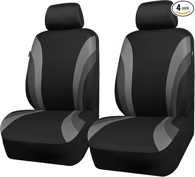 Universal Seat Covers — Front Seat — Gray / Black
