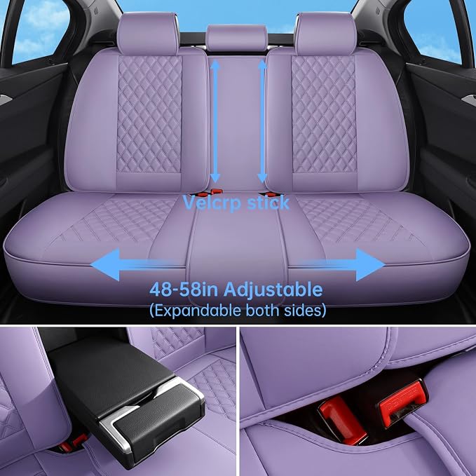 Universal Seat Covers — Full Set — Purple