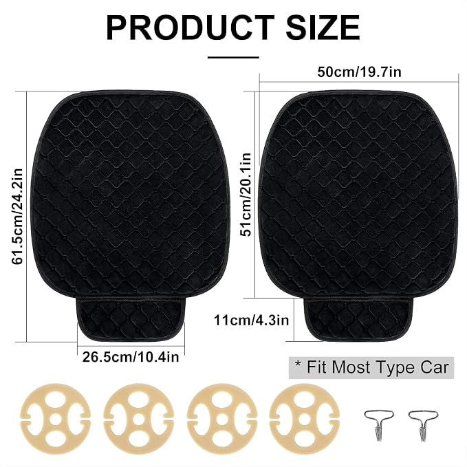 Universal Seat Covers — Front Seat — Black