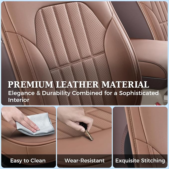 Seat Covers for Multiple Vehicles — Front Seat — Brown