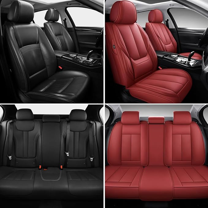 Universal Seat Covers — Full Set — Red
