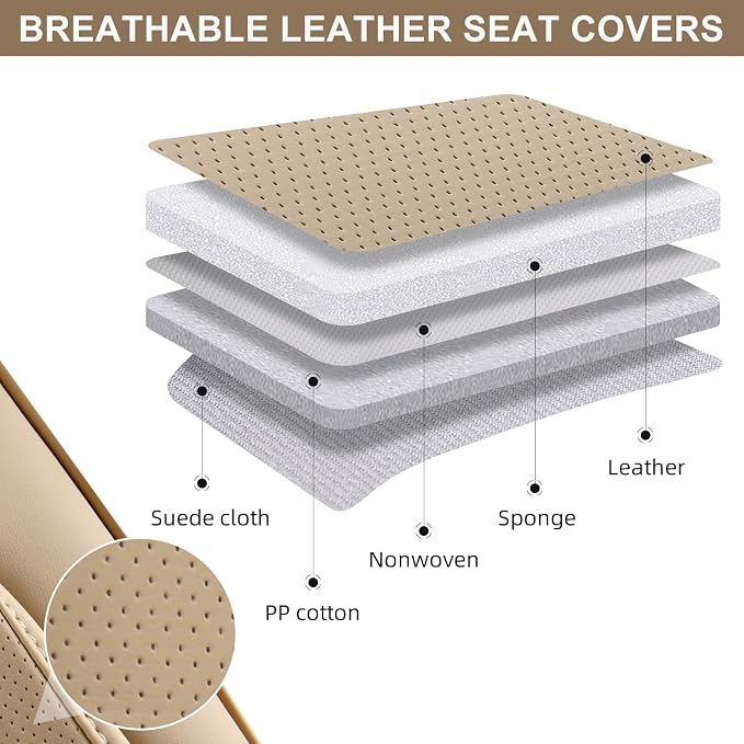 Universal Seat Covers — Full Set — Beige